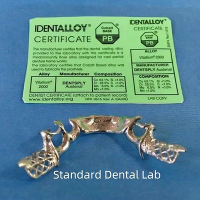 MetalVitallium Bagian Gigi Nikel Dan Beryllium Bebas Chrome Cobalt Alloy
